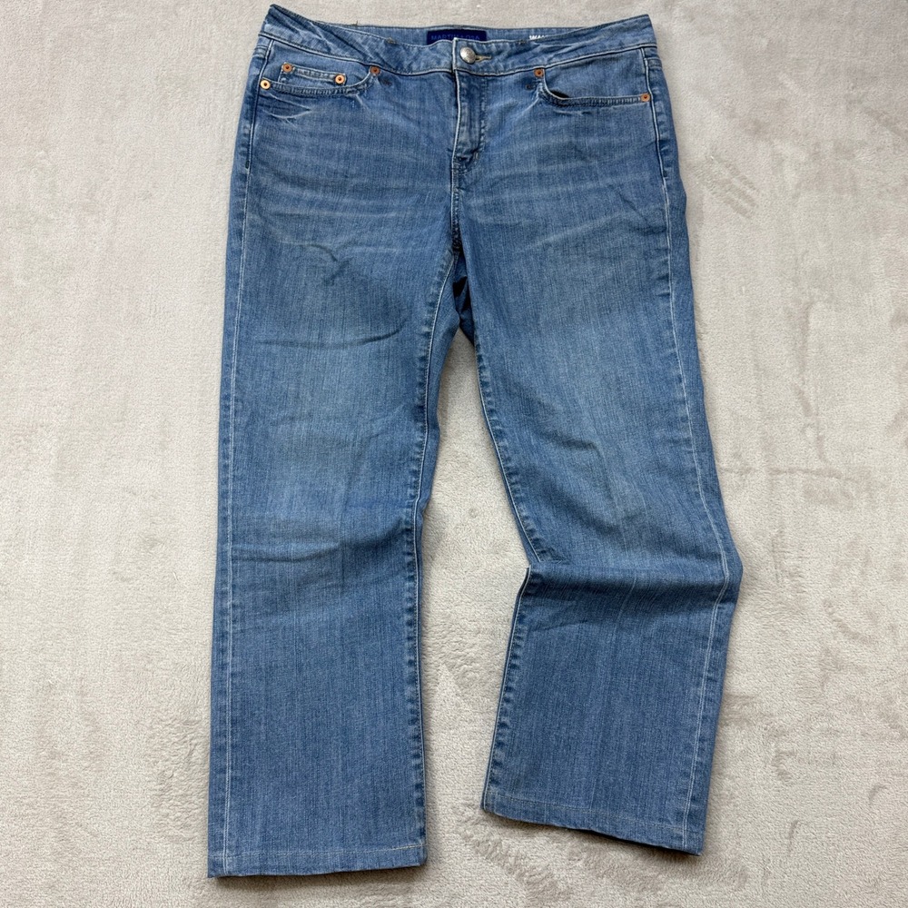 Martin + Osa Women Jeans Size 30 Blue Osa Classic Straight‎ Leg Stretch Denim